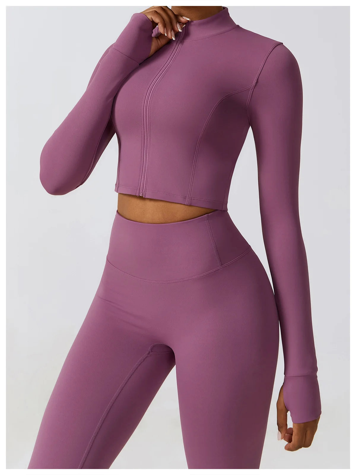 Women's Seamless Yoga Set – Leggings & Crop Top Workout Outfit