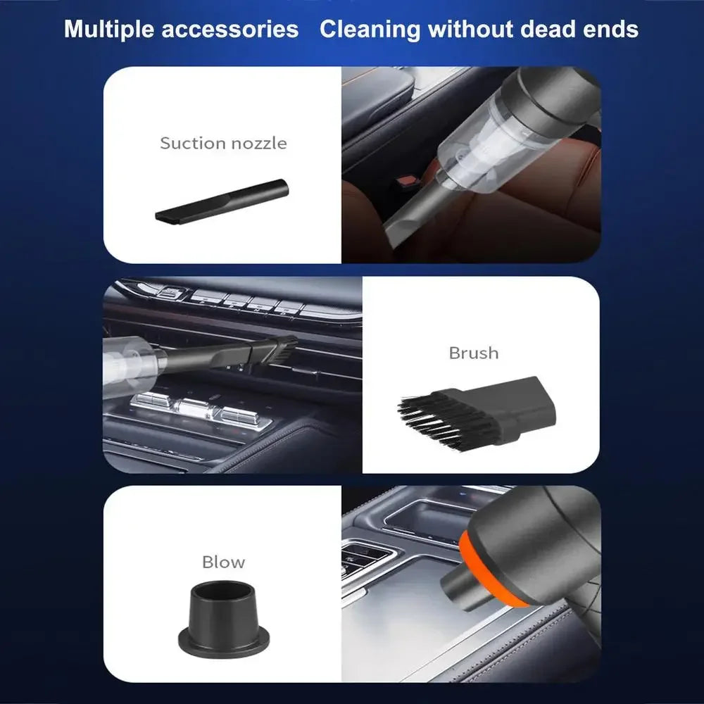 Wireless Car Vacuum Cleaner – 6000Pa Strong Suction