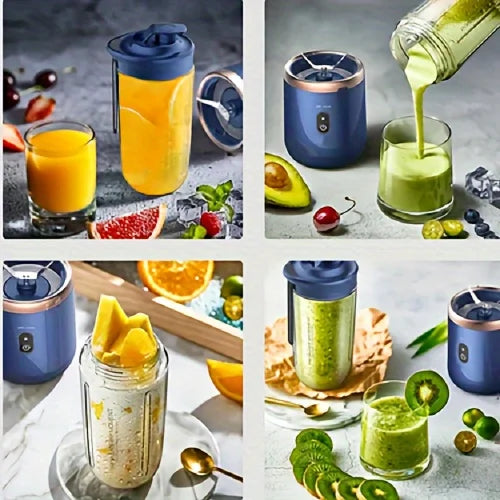 Portable 6-Blade USB Juicer – Mini Electric Blender