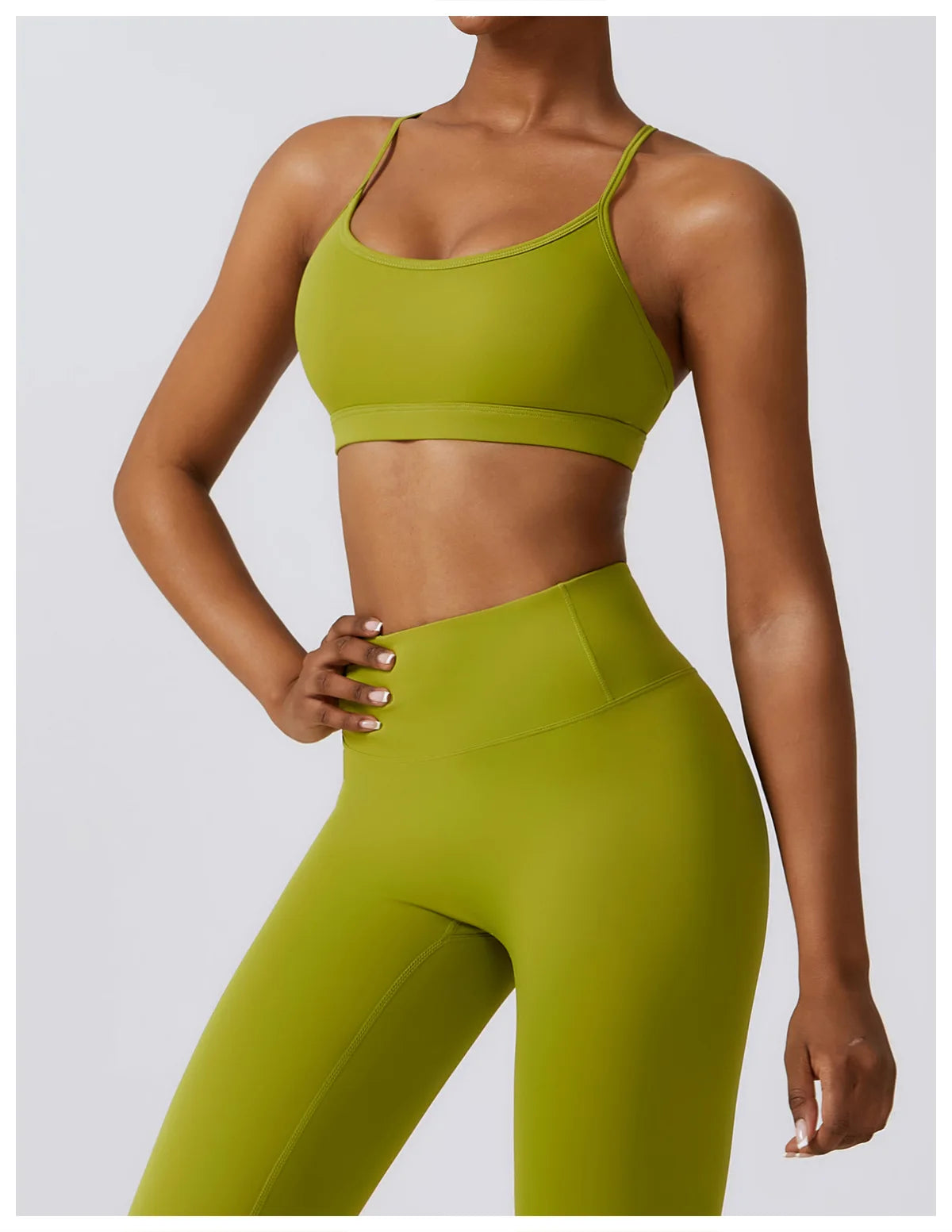 Women's Seamless Yoga Set – Leggings & Crop Top Workout Outfit