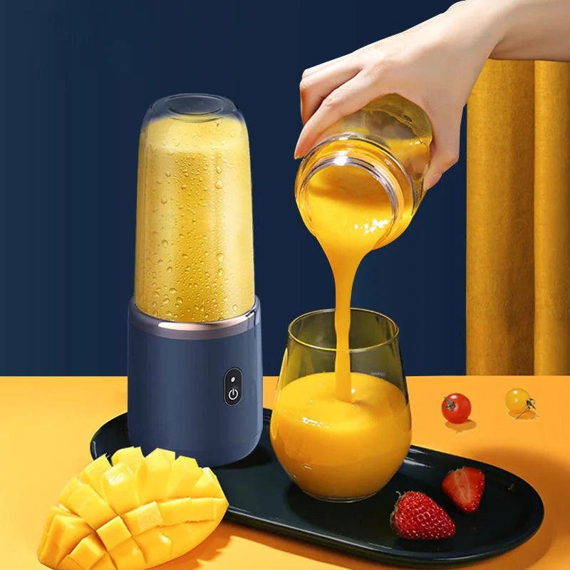 Portable 6-Blade USB Juicer – Mini Electric Blender