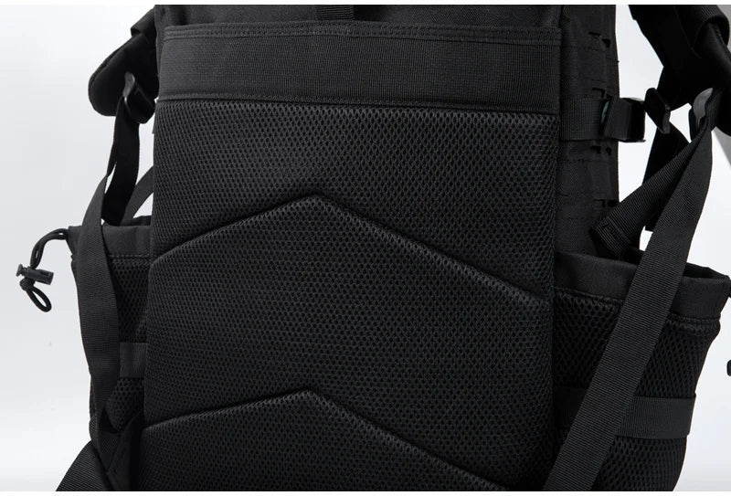 QT&QY 50L Tactical Backpack – MOLLE Survival Rucksack with Bottle Holder