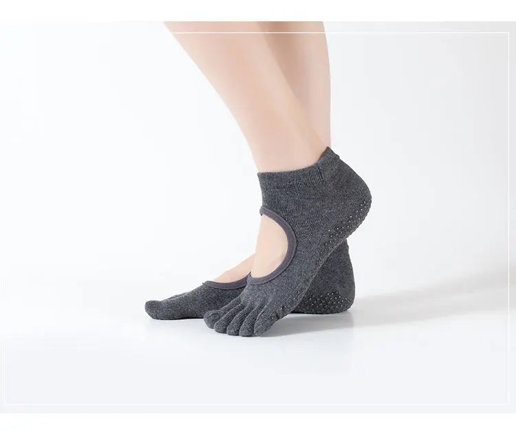 Women's Breathable Five-Toe Non-Slip Yoga & Pilates Socks