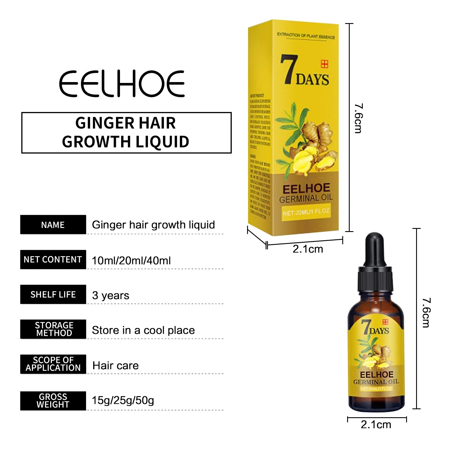 EELHOE Ginger Hair Growth Oil