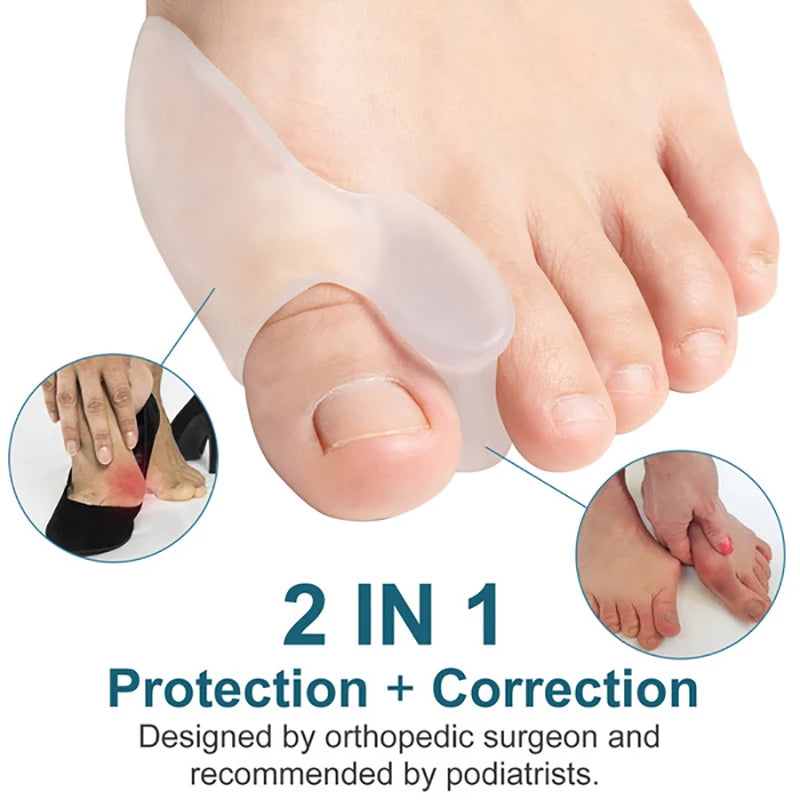 Say Goodbye to Bunion Discomfort with the 2pcs Soft Big Toe Corrector!