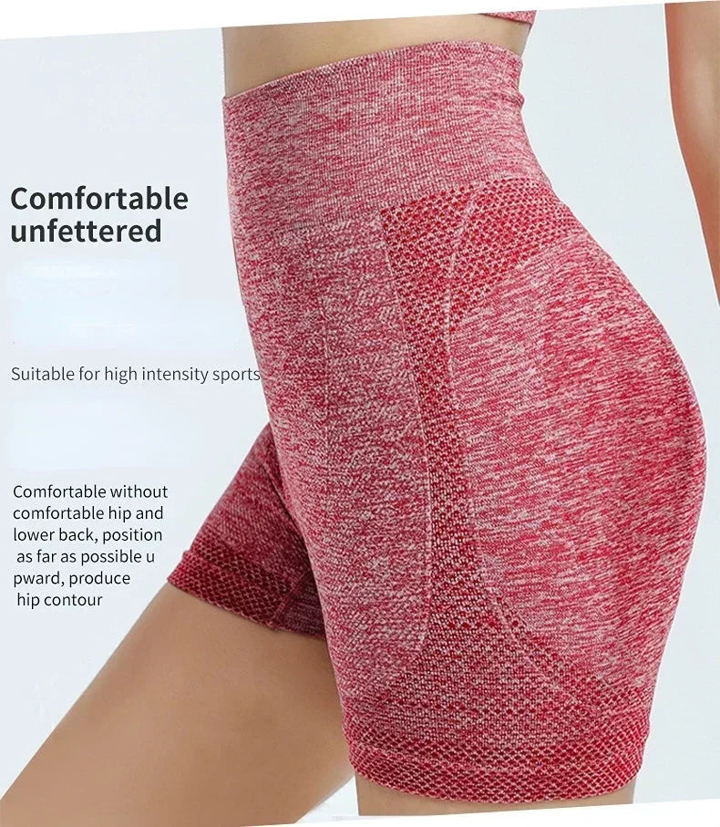 Women's Seamless Yoga Set – Gym Shorts, Sports Bra & Leggings
