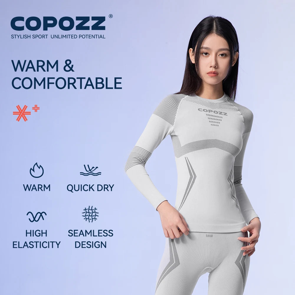 COPOZZ Ski Thermal Underwear Set for Men & Women