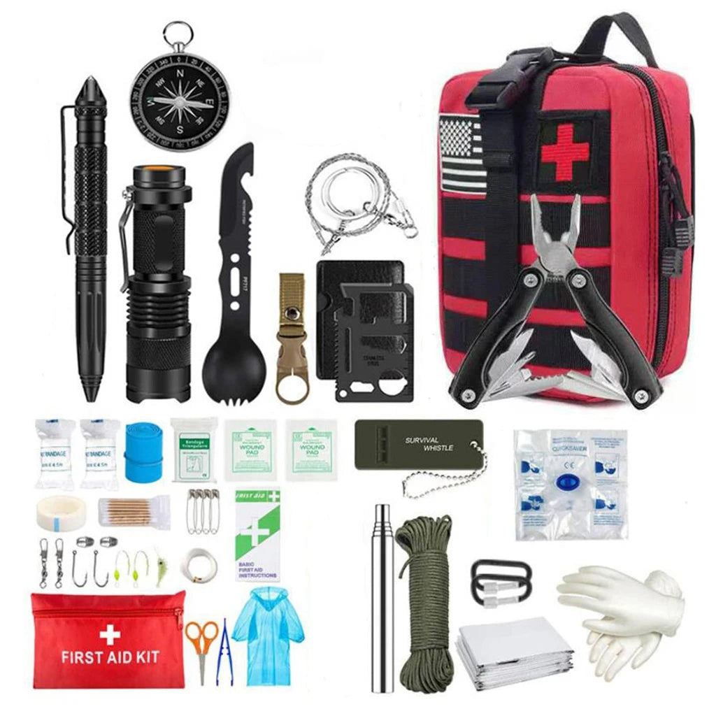 Survival First Aid Kit – Tactical Emergency Trauma Bag for Camping & Hiking