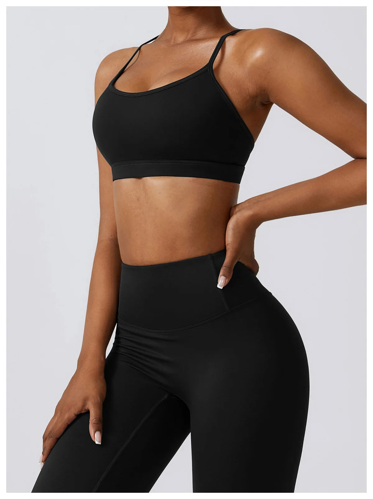 Women's Seamless Yoga Set – Leggings & Crop Top Workout Outfit