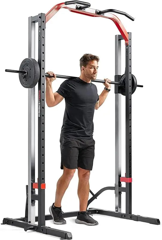 Sunny Health & Fitness Premium Squat Smith Machine Power Rack