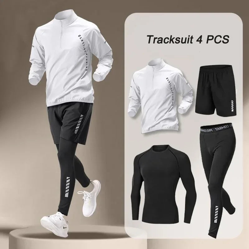 2024 Men's Quick-Dry Fitness Jacket & Jogging Set