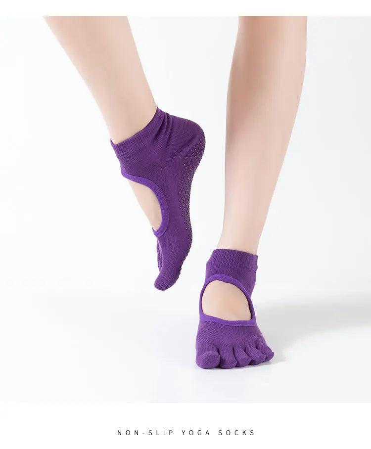 Women's Breathable Five-Toe Non-Slip Yoga & Pilates Socks