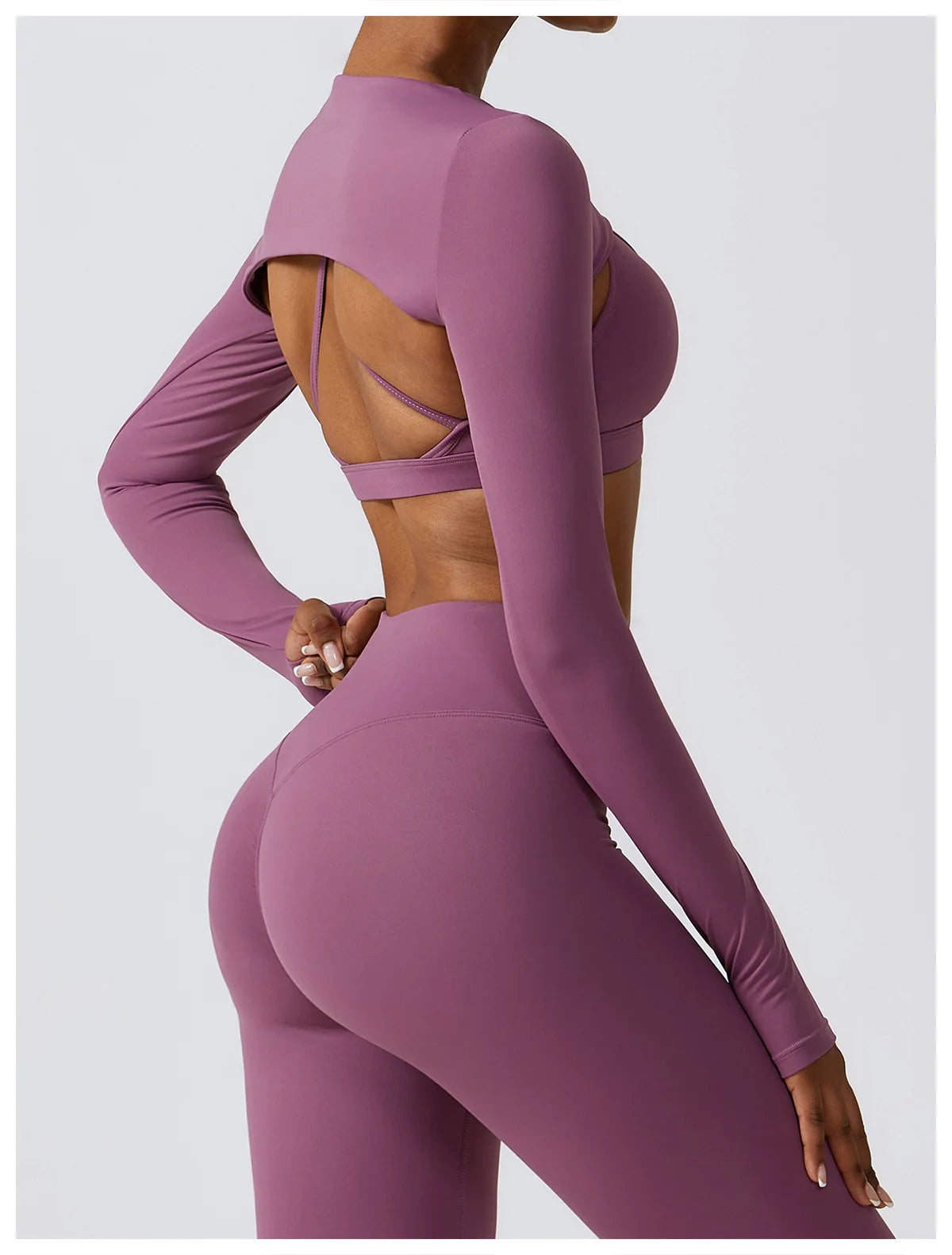 Women's Seamless Yoga Set – Leggings & Crop Top Workout Outfit