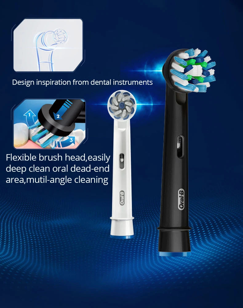 Oral B Electric Toothbrush Pro 4000 3D Action Daily Clean Teeth Visible Pressure Sensor 4 Modes Gum Cares Waterproof Rechargeabl