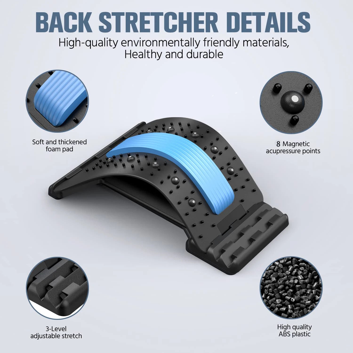 Adjustable Back Stretcher – Multi-Level Back Pain Relief Board