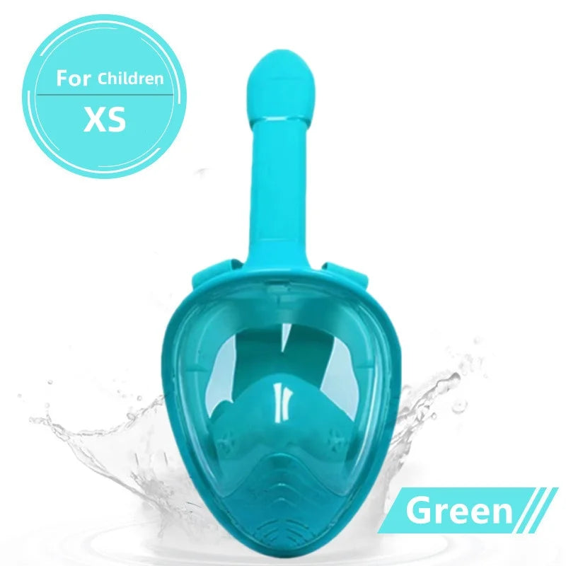 Underwater Anti-Fog Full Face Snorkeling and Diving Mask for Adults and Kids