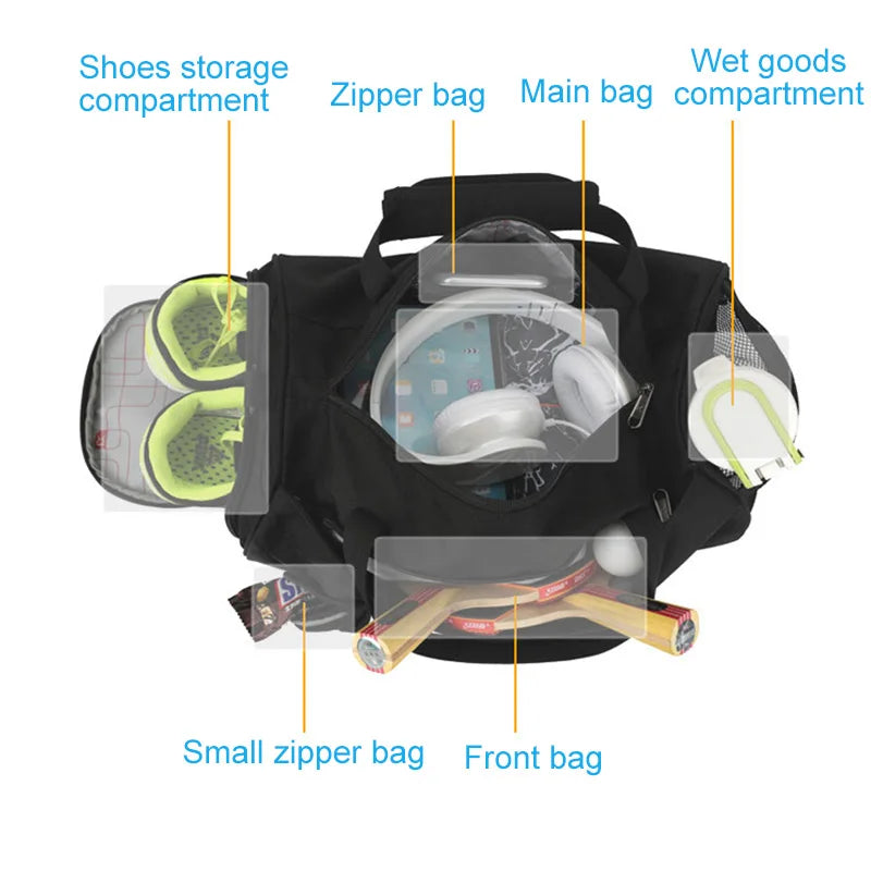 IX Large-Capacity Gym & Travel Duffel Bag