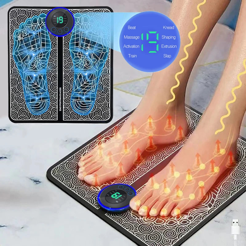 Electric Foot Massager Pad for Muscle Relaxation & Fitness