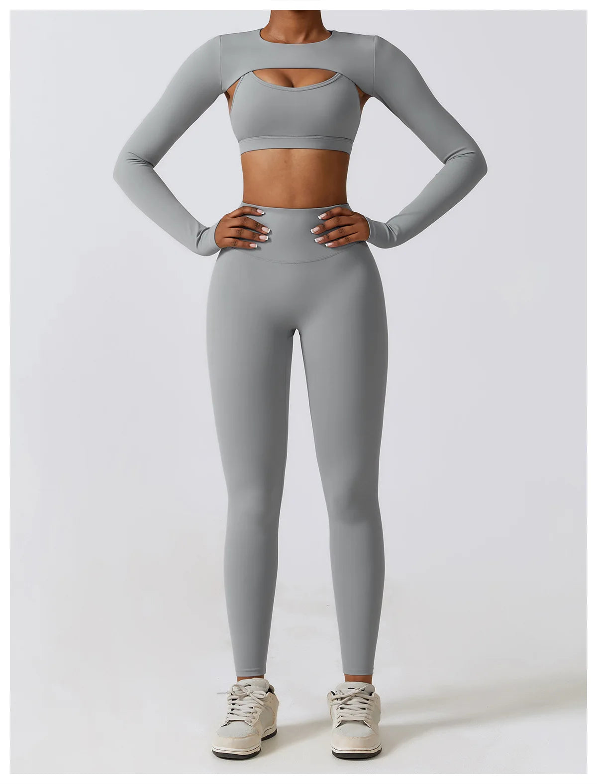 Women's Seamless Yoga Set – Leggings & Crop Top Workout Outfit