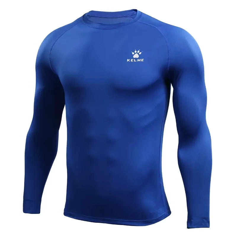 : KELME Men's Long-Sleeve Compression Workout Shirt