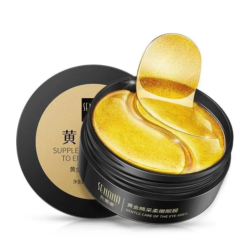 60pcs Golden Collagen Eye Masks – Hydrating & Revitalizing