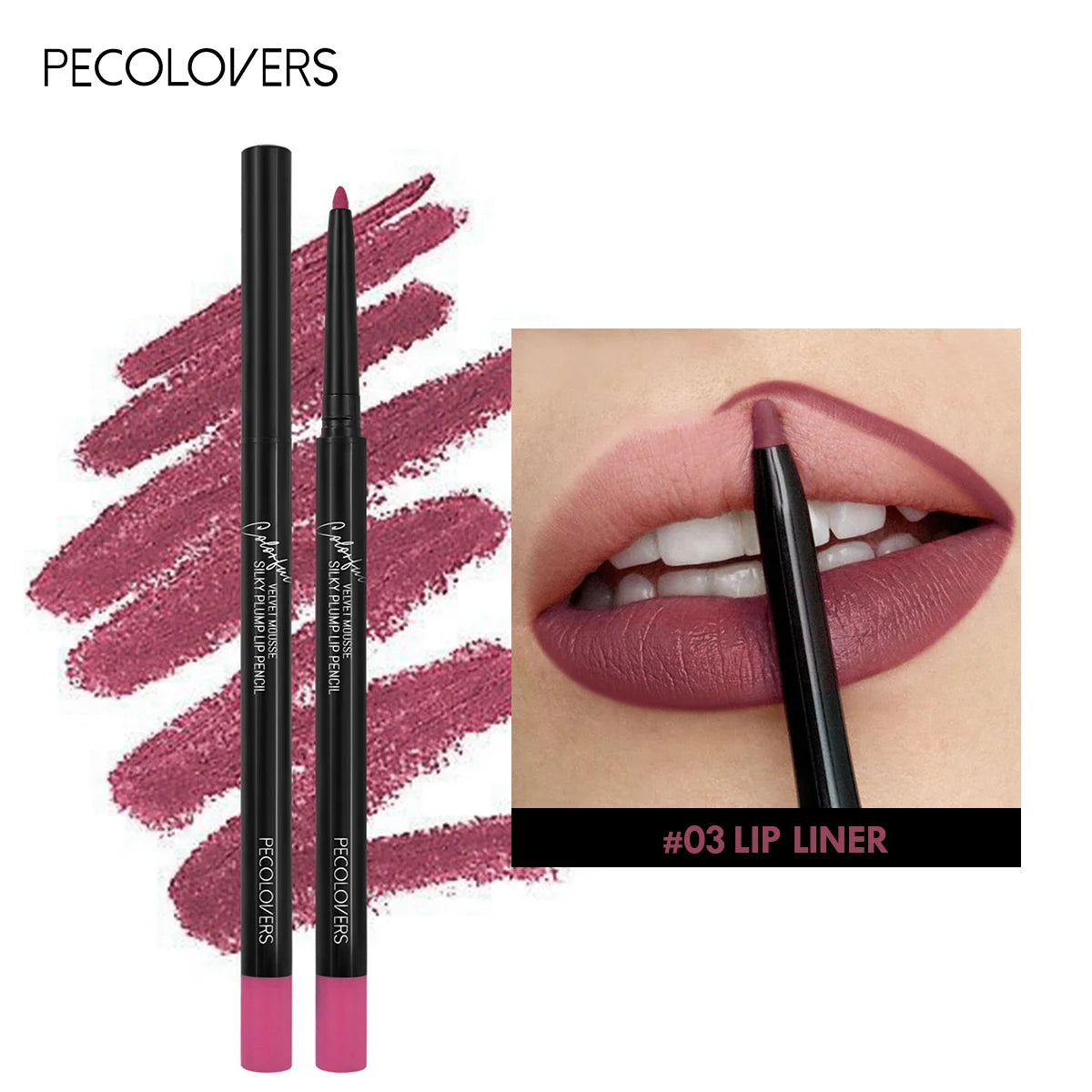 Waterproof Matte Lipliner Pencil - 12 Colors Contour & Tint