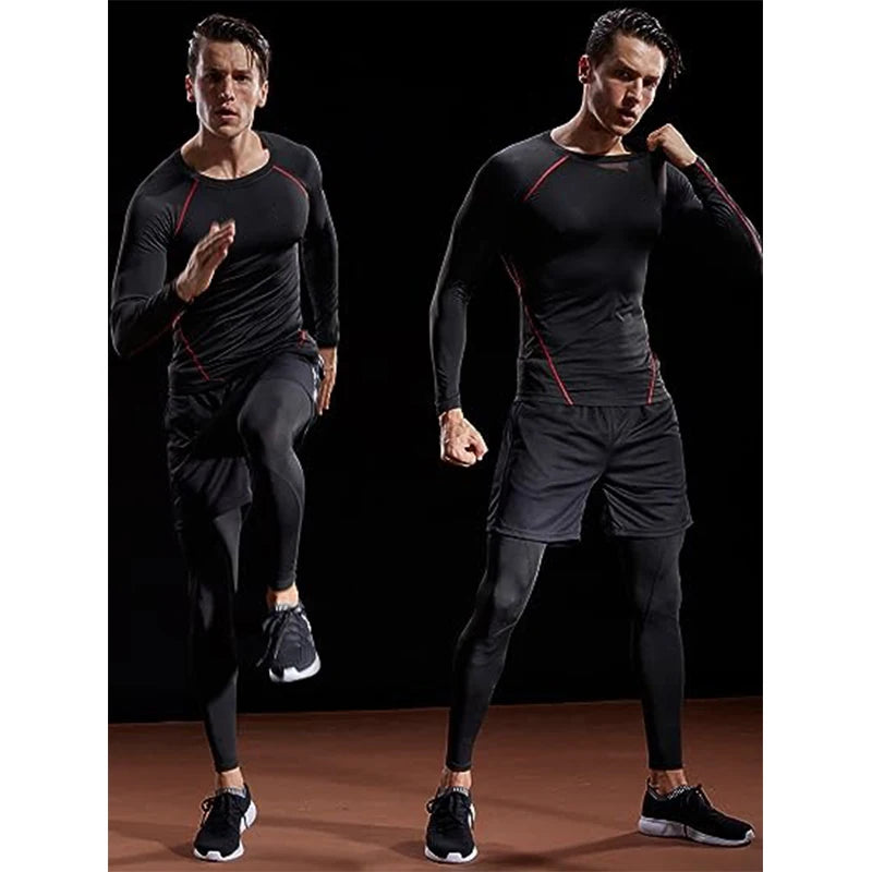 Men's Compression Long Sleeve Training T-Shirt – Athletic Workout Top