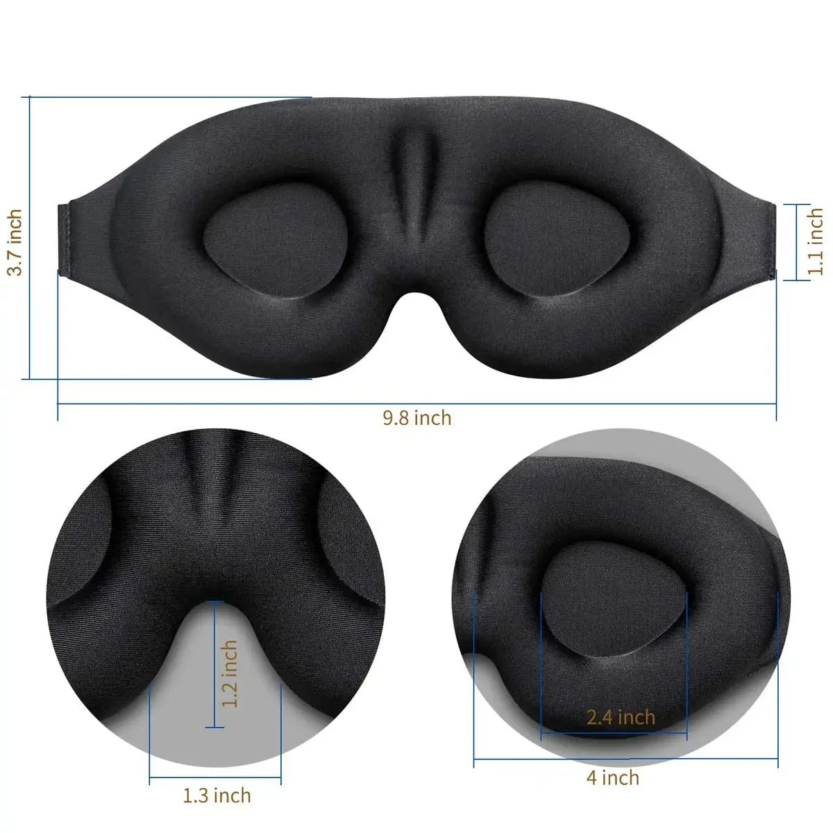 Sleep Better with the 3D Contoured Eye Mask!