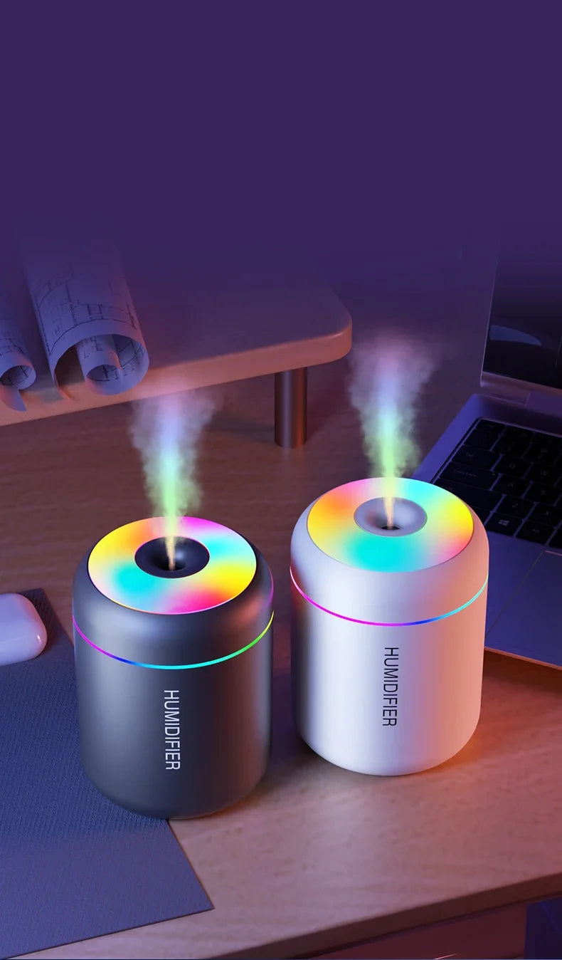 Mini MistMate™ USB Aroma Diffuser – 180ML Air Humidifier with LED Lights