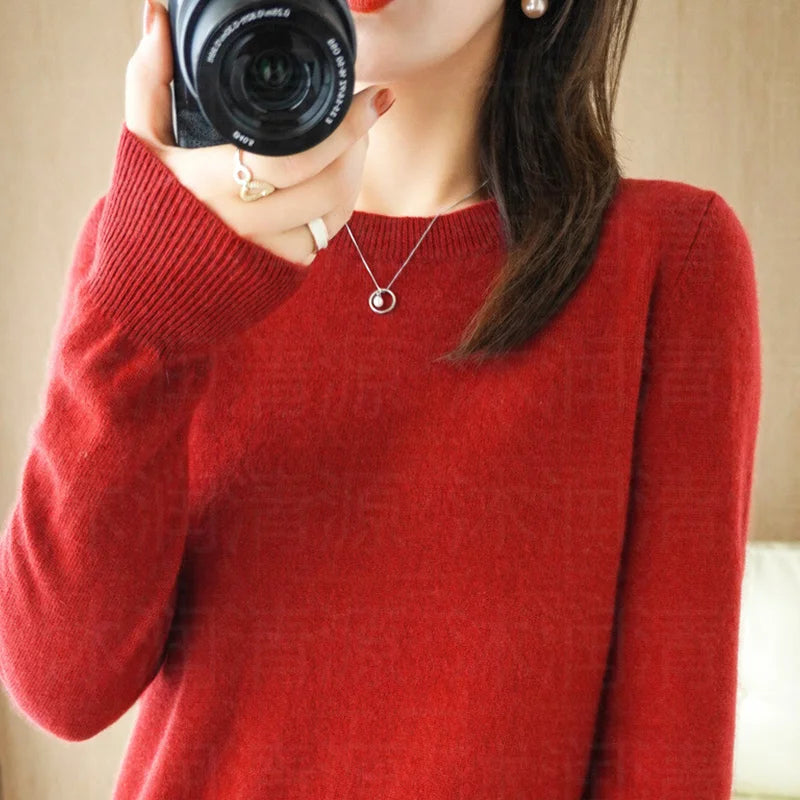 Autumn and Winter Cashmere Sweater for Women: