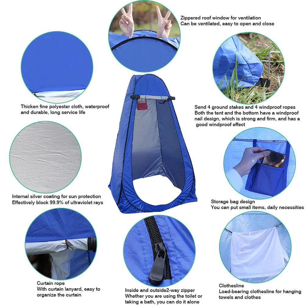 Portable Outdoor Camping Shower Tent – Simple Bath & Changing Room