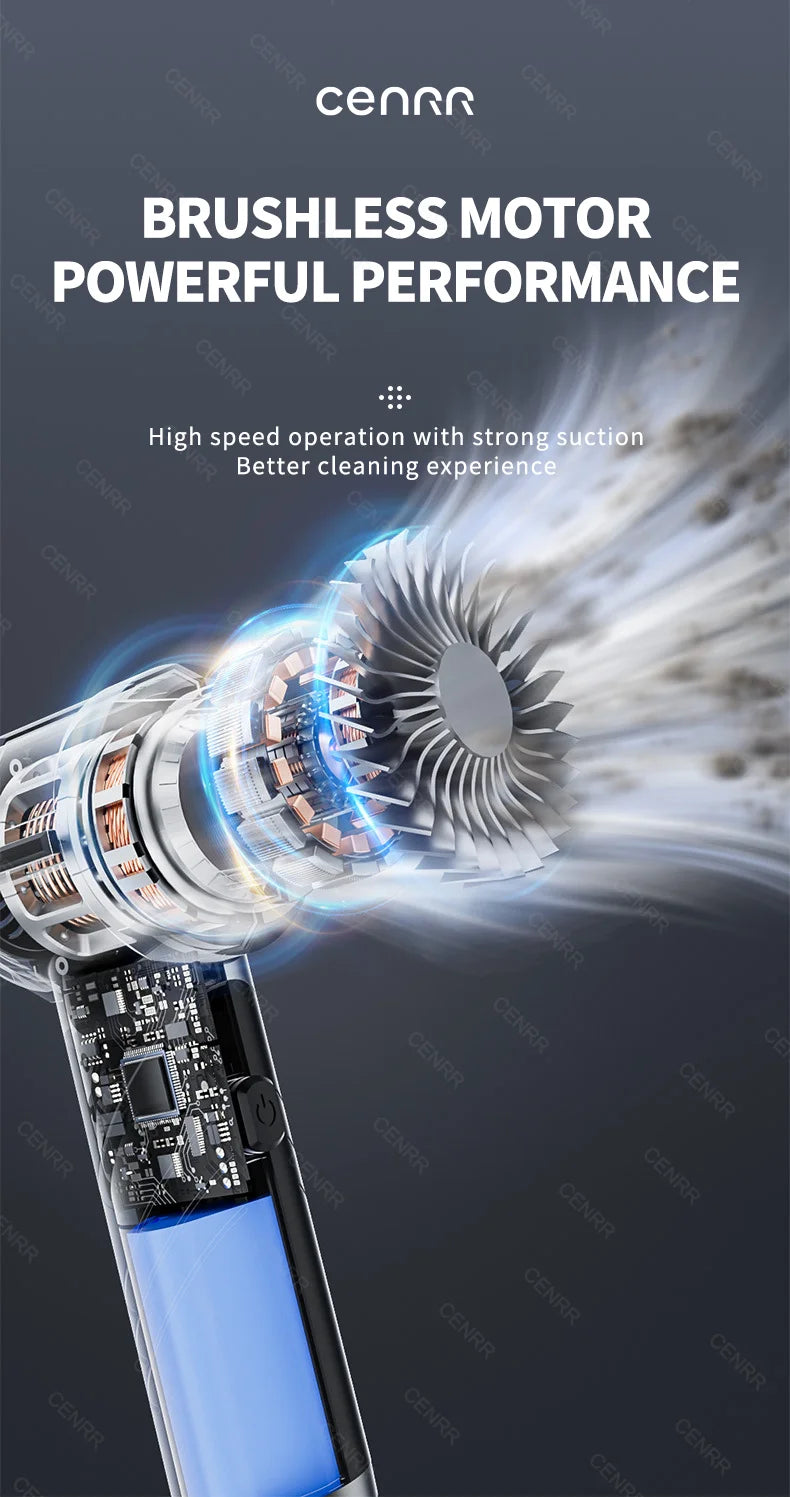 CENRR High-Pressure Cordless Car Vacuum Cleaner