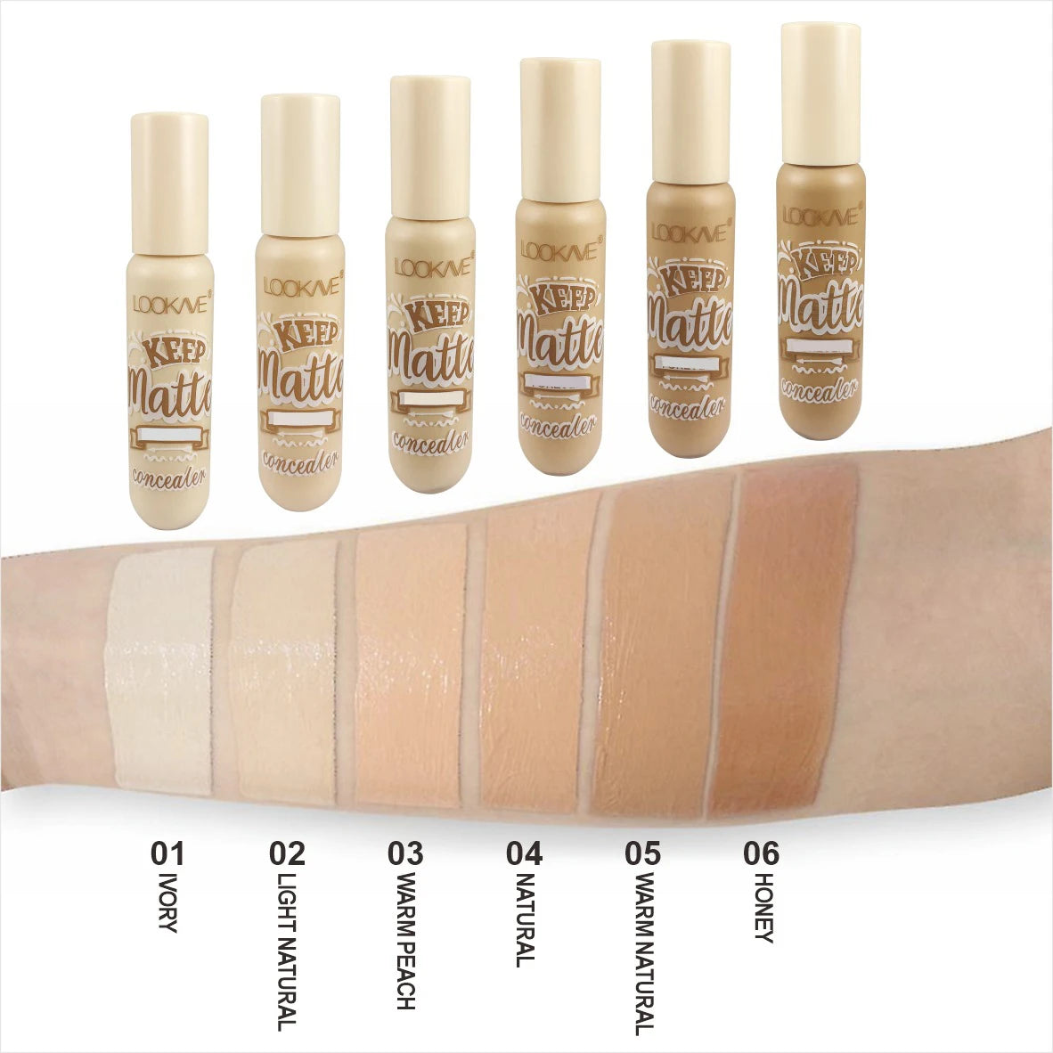 6-Color Full Coverage Liquid Concealer Stick
