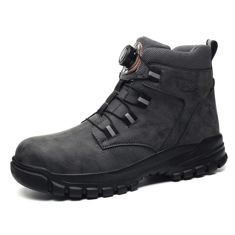 Fashion 2024 Winter Velvet Men Work Safety Shoes: