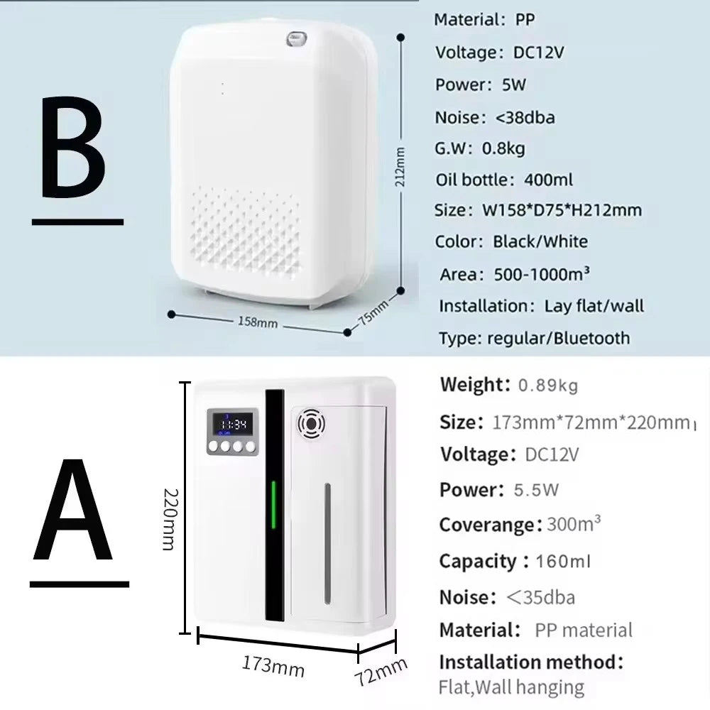 140ML Wall-Mounted Aroma Diffuser with Bluetooth Control