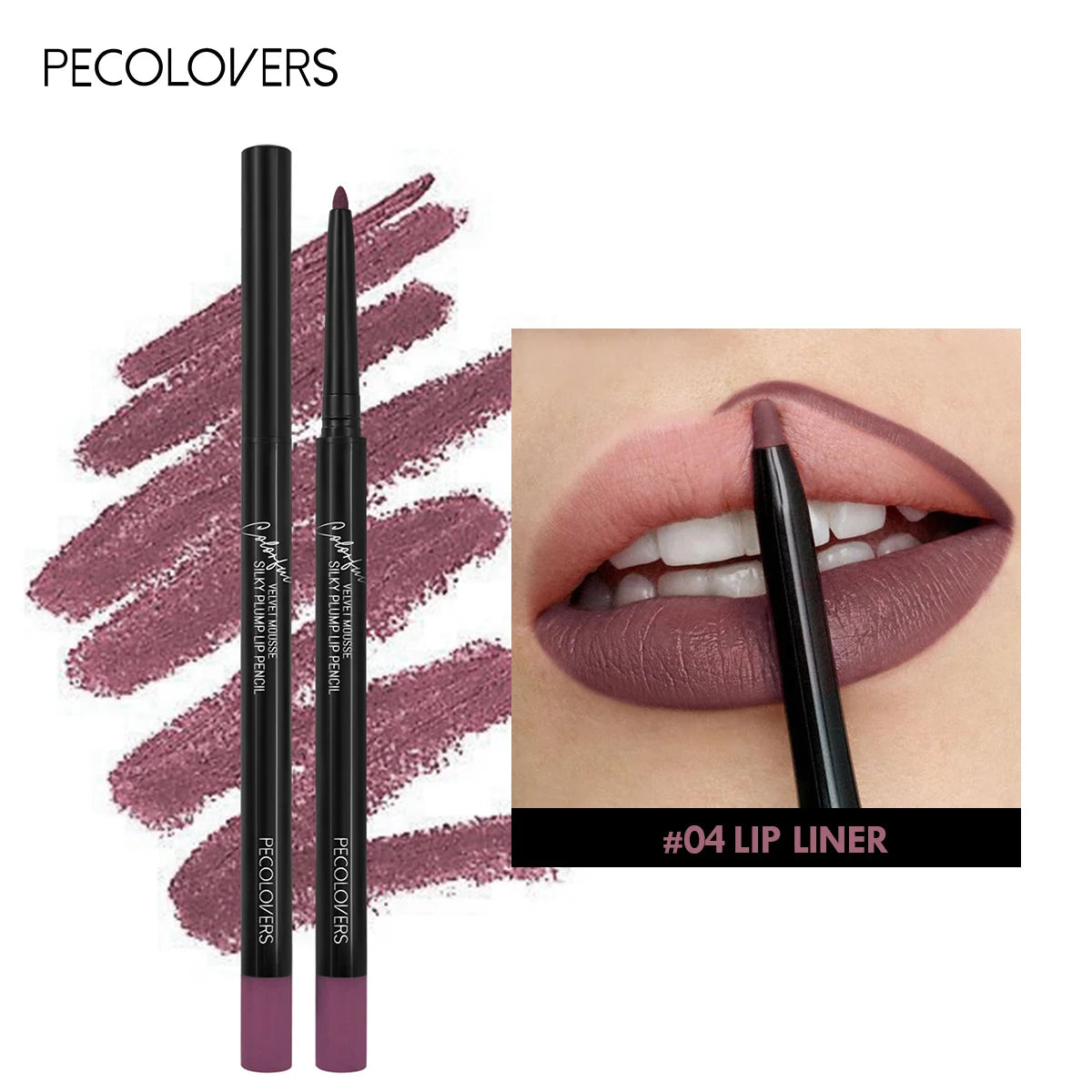 Waterproof Matte Lipliner Pencil - 12 Colors Contour & Tint