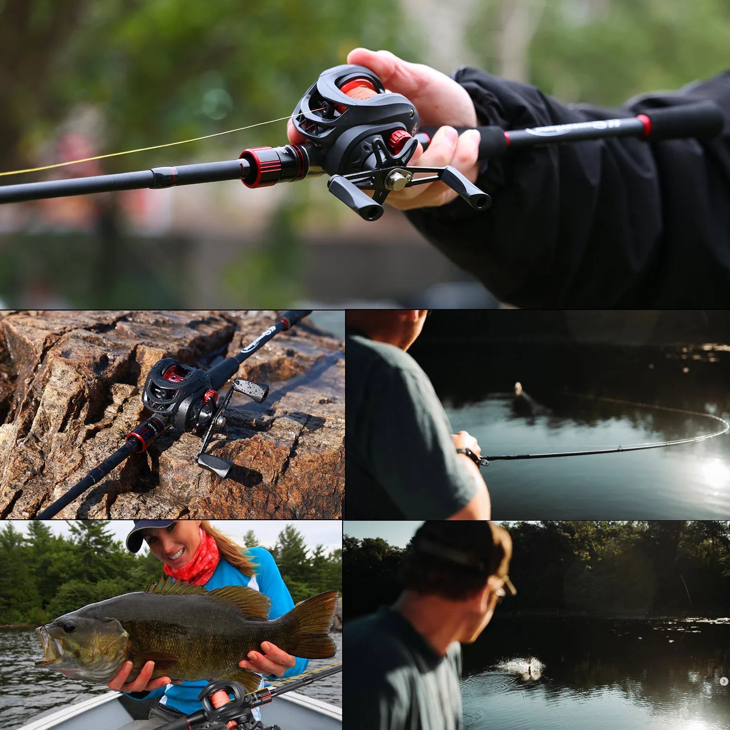 Sougayilang ProCast™ Carbon Baitcasting Combo – 1.8~2.1m Rod + 7.2:1 Reel