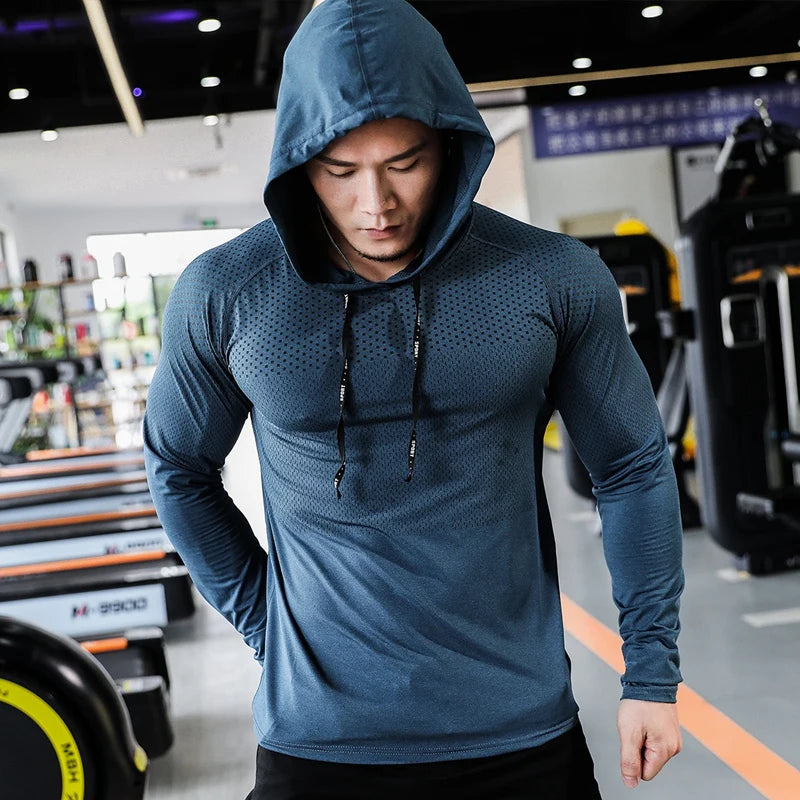Men's Fitness Tracksuit – Hooded Gym Sweatshirt & Joggers