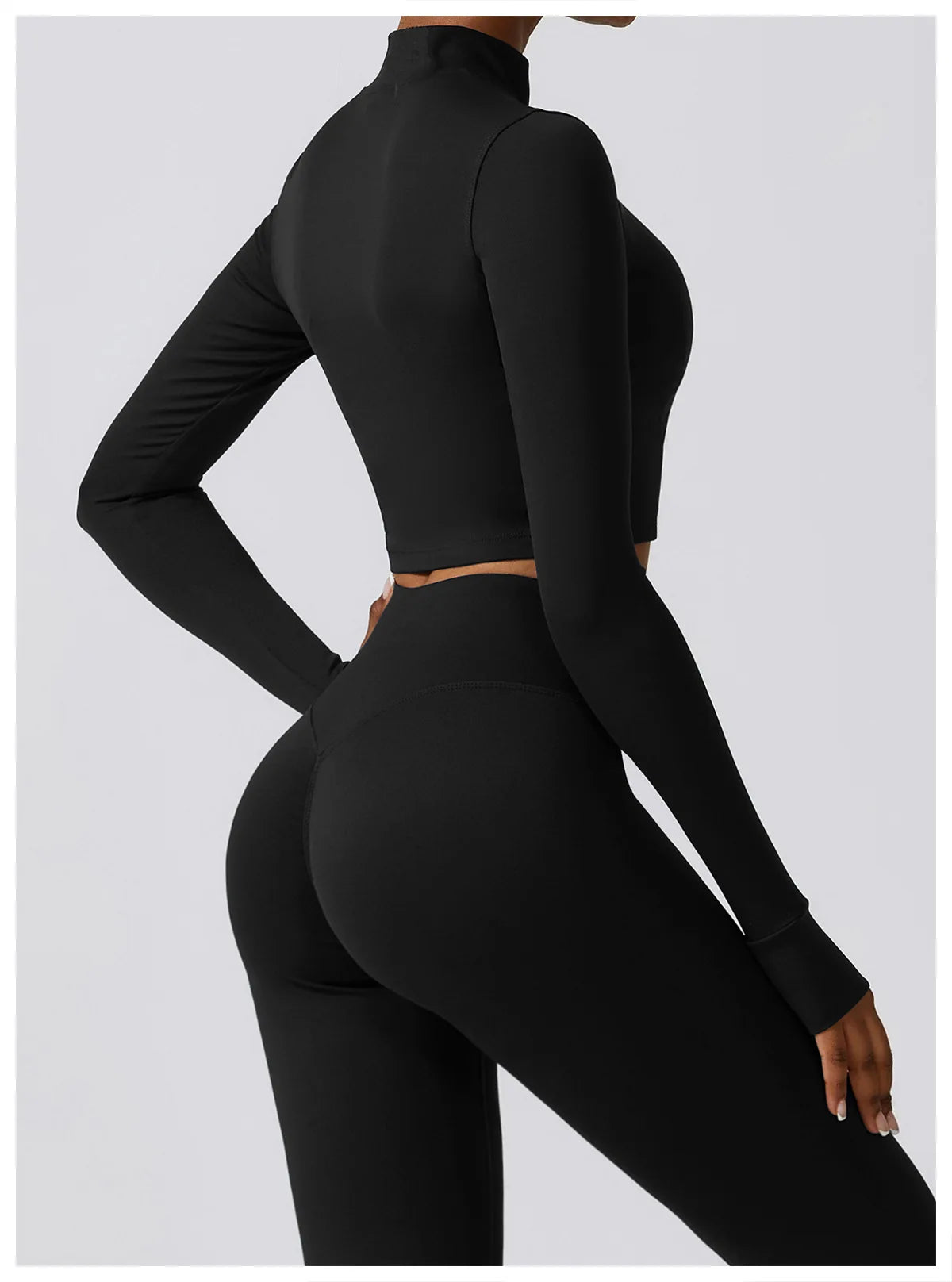 Women's Seamless Yoga Set – Leggings & Crop Top Workout Outfit