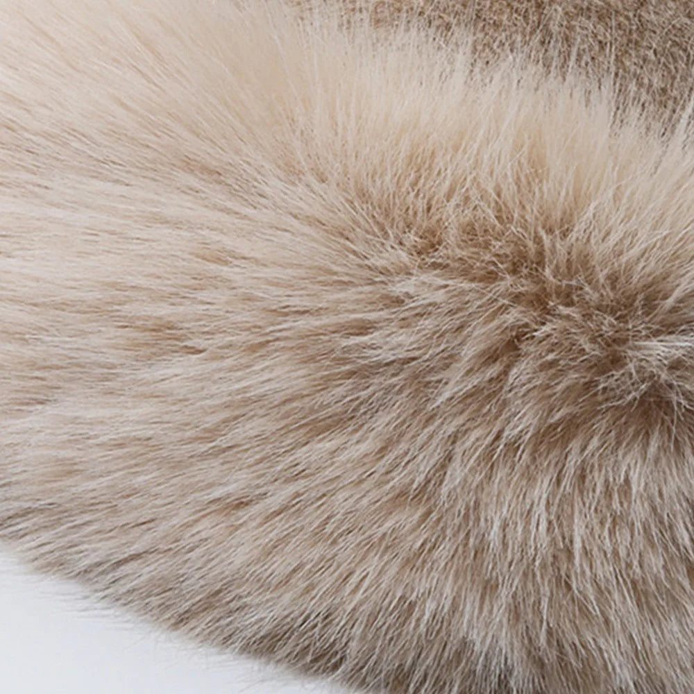 New Fluffy Fur Bucket Hat for Women: