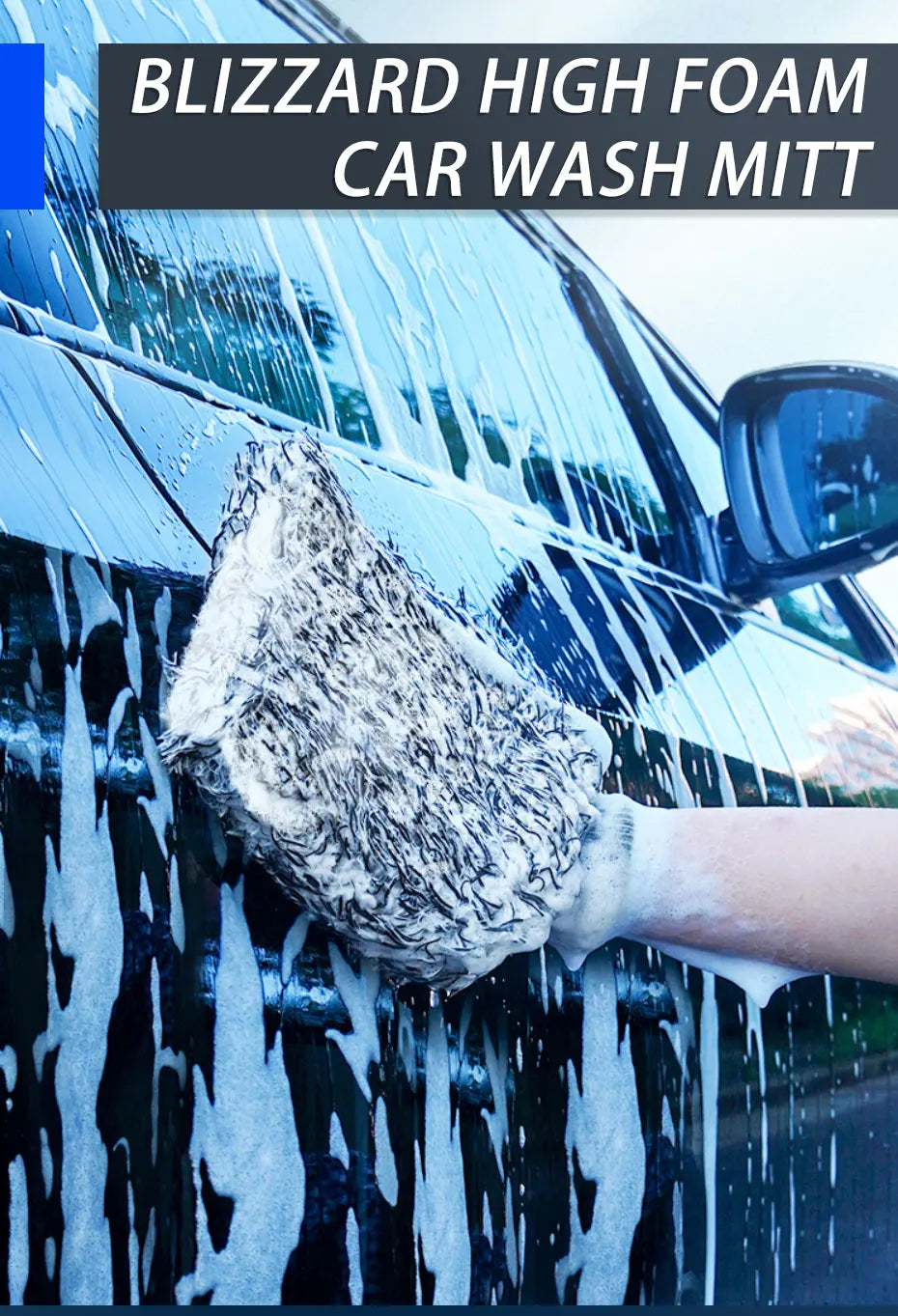 SEAMETAL Microfiber Car Wash Brush & Cleaning Gloves