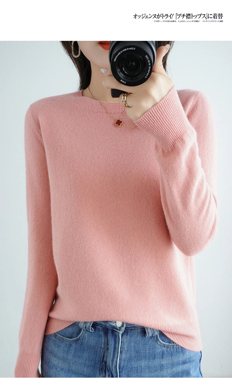 Autumn and Winter Cashmere Sweater for Women:
