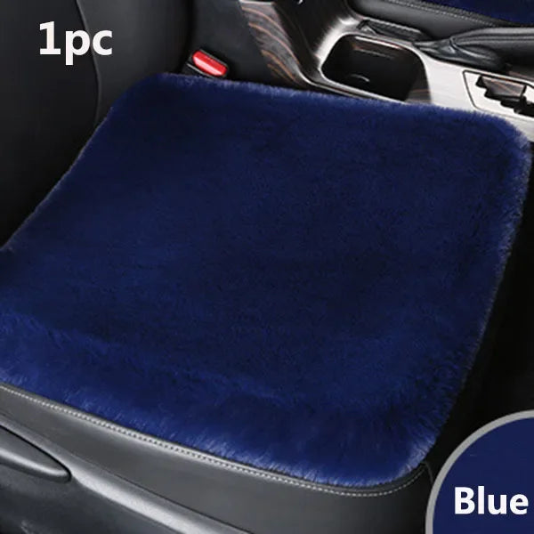 Winter Plush Rabbit Fur Car Seat Cushion – Ultra-Soft & Warm