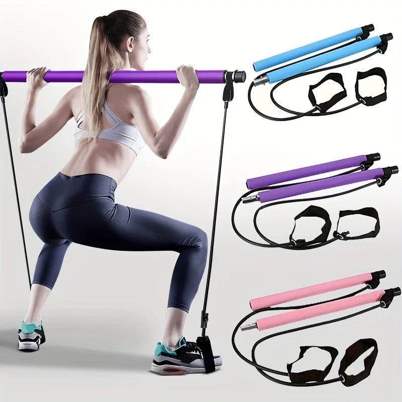 Multifunctional Pilates Bar & Resistance Band Set