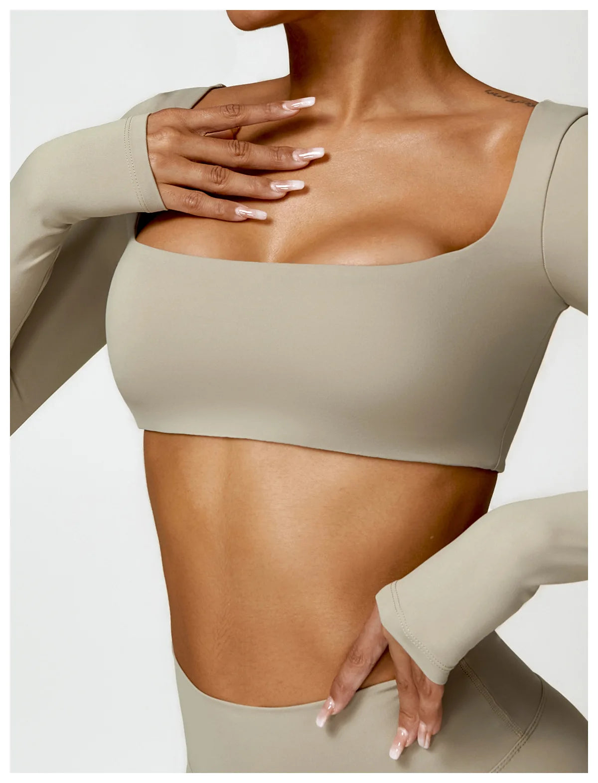 Women's 2PCS Quick-Dry Yoga Set – Long Sleeve Sports Shirt & Leggings