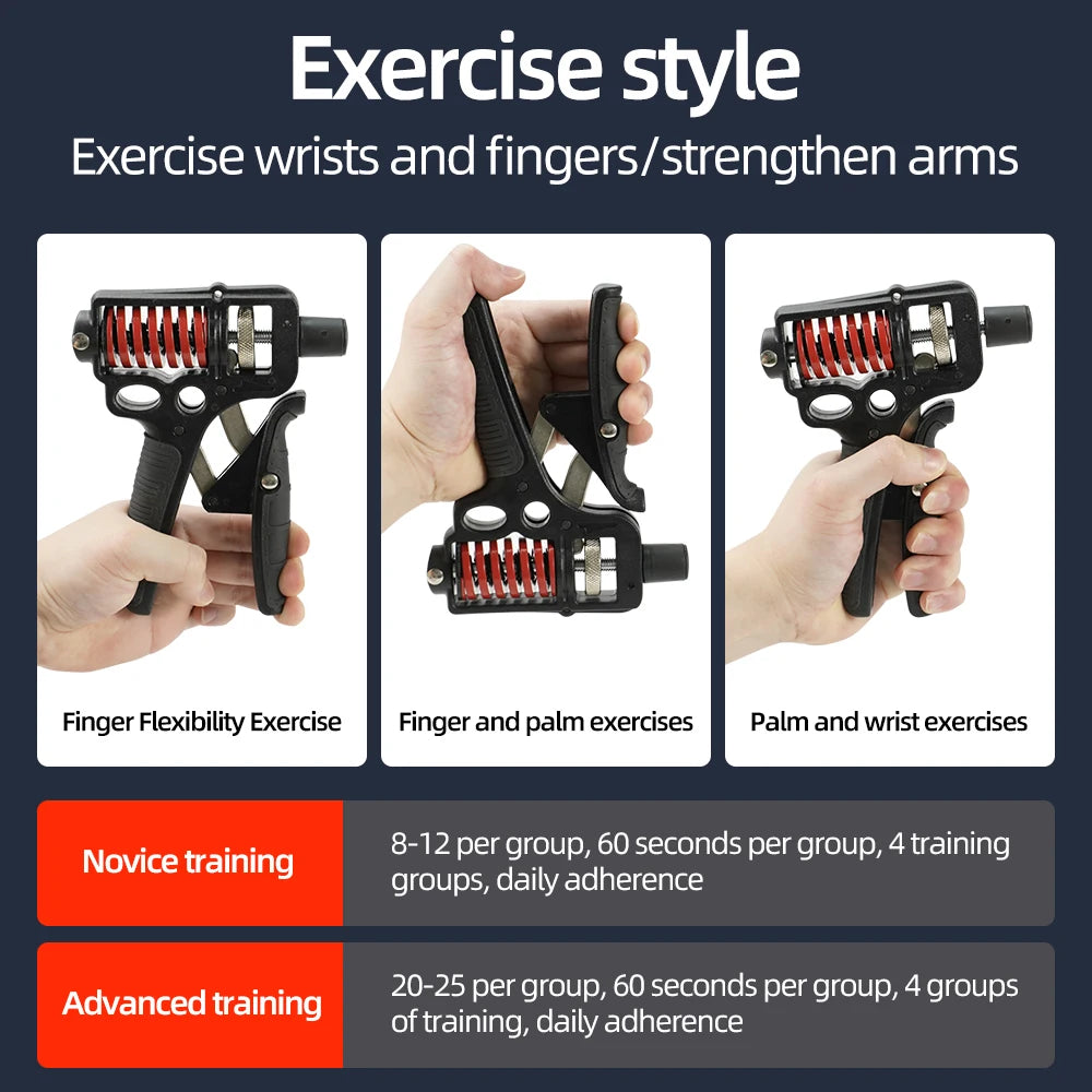 5-120kg Adjustable Heavy Hand Grip Strengthener,