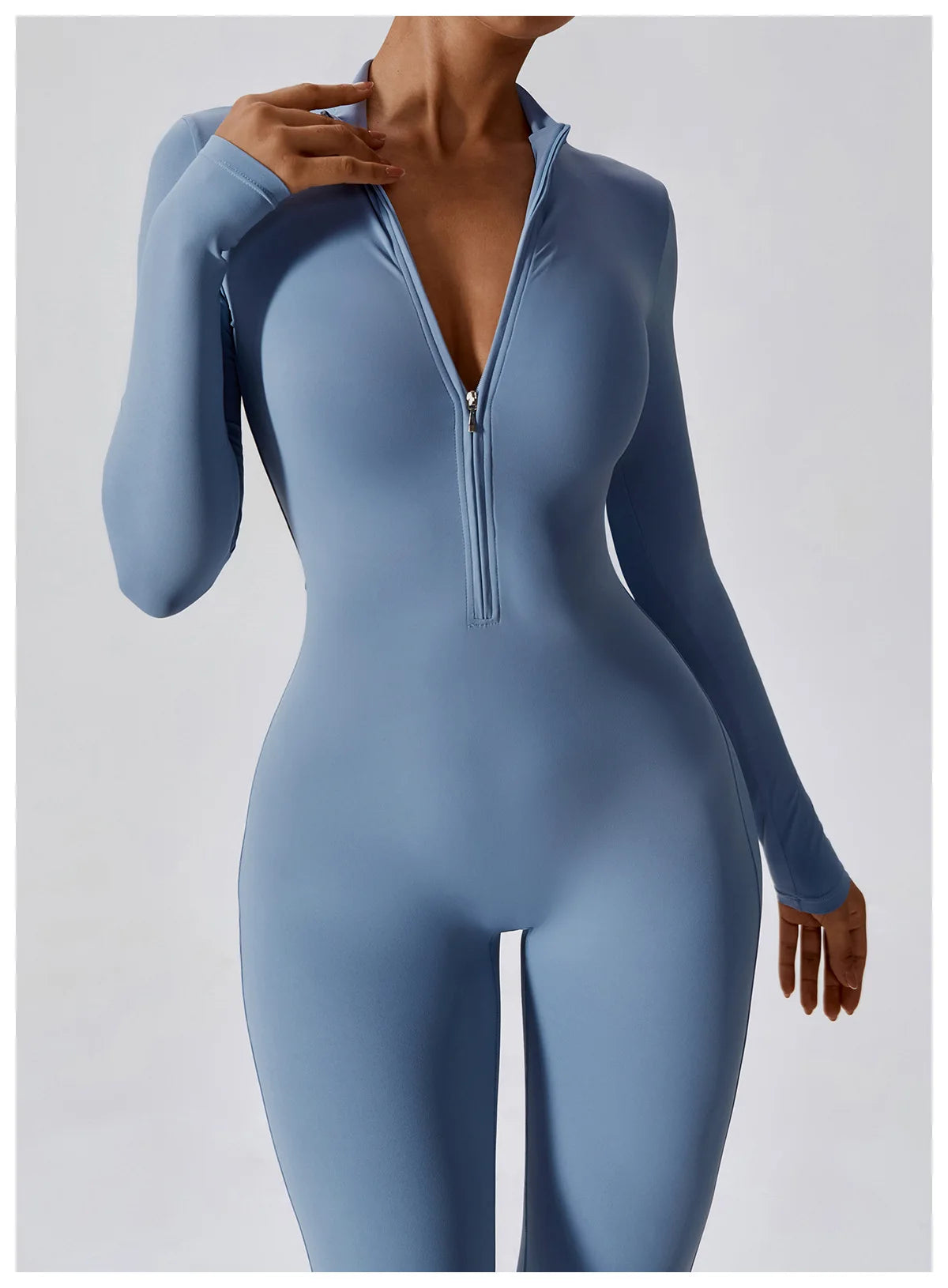 Women's Summer Zipper Workout Jumpsuit – Short Sports Tracksuit