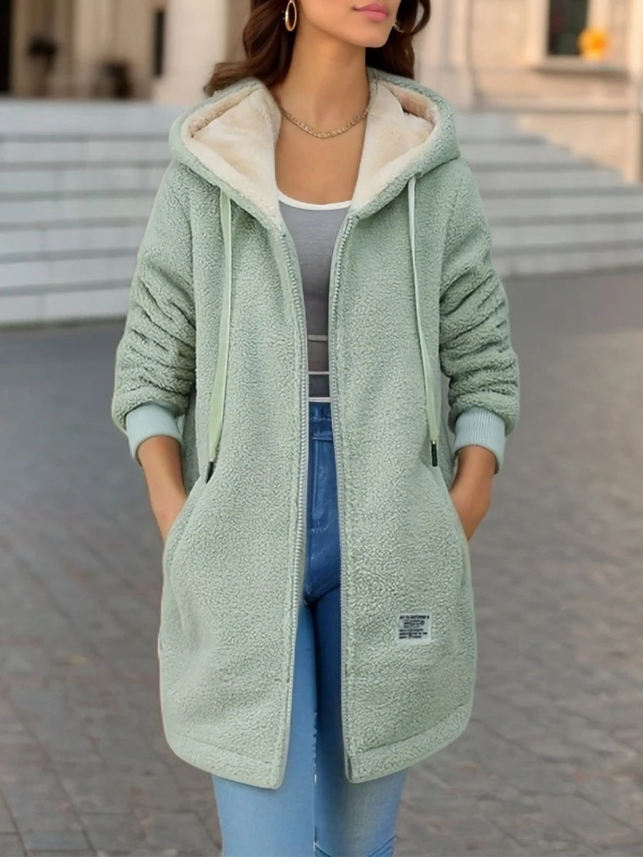 Cozy Fleece-Lined Women's Hooded Jacket