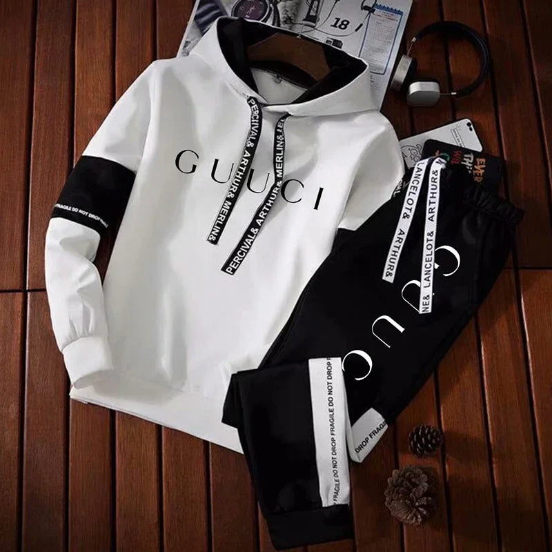 2024 Men’s Casual Sport Tracksuit Set with Hoodie (S-3XL)