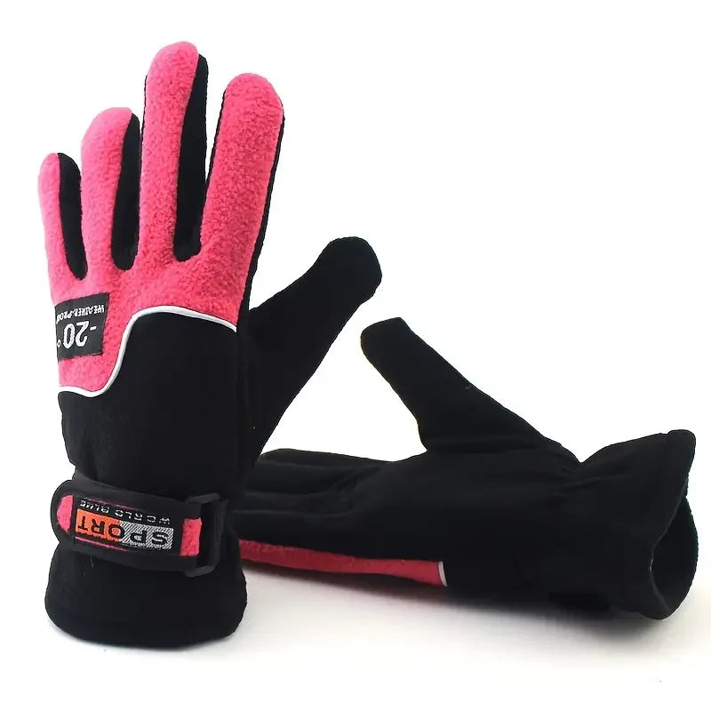 Full Finger Fleece Winter Gloves: